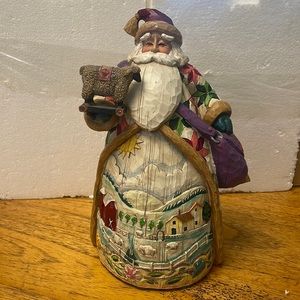 Rare Jim Shore Heartwood Creek Santa “O'er the Fields We Go” 112241